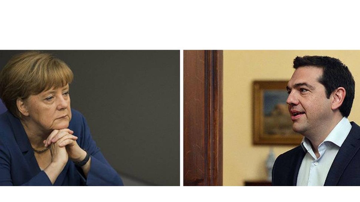 Merkel y Tsipras, frente a frente.-Foto: AP/ AFP