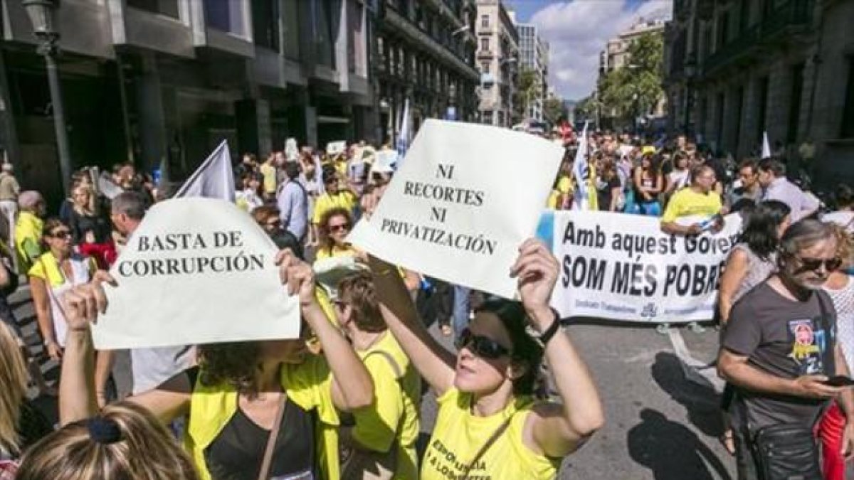 Movilizaciones de funcionarios de justicia durante la crisis.-JOAN PUIG