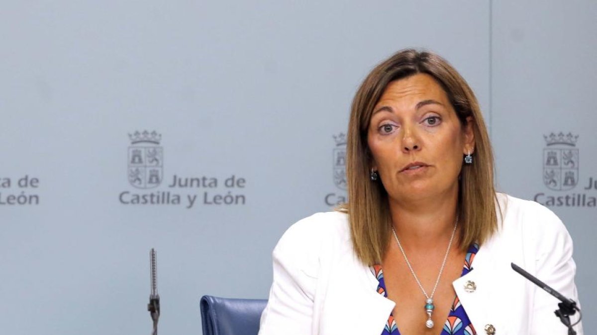 Milagros Marcos durante la comparecencia.-ICAL