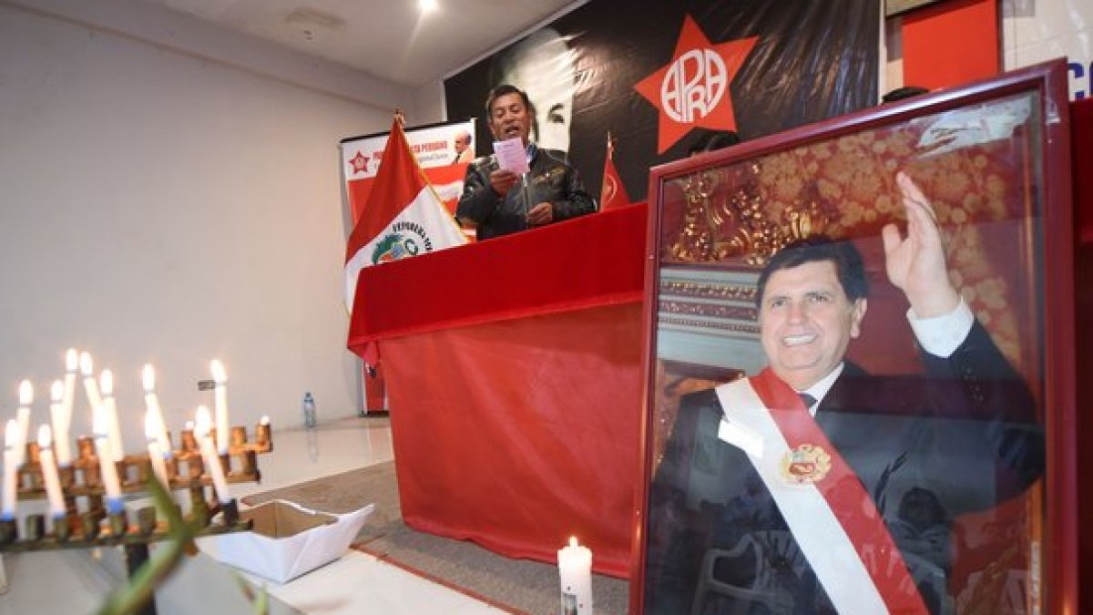 Los honores fúnebres al expresidente peruano Alan García.-AFP