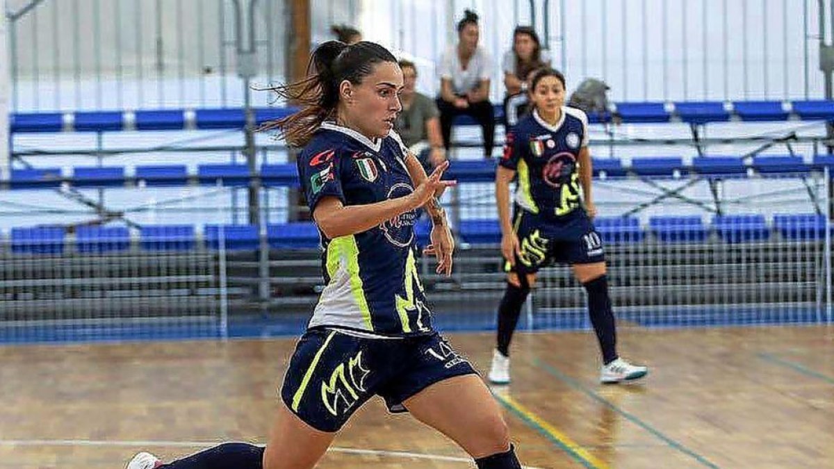 Leti Martín Cortés durante un partido con su anterior equipo, el Olimpus de Roma.-GIADA GIACOMINI