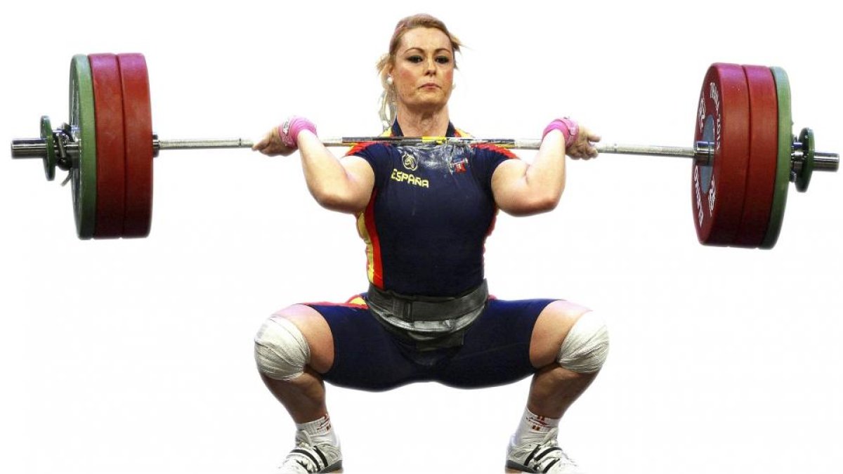 La berciana Lidia Valentín durante la prueba de 70 kilos del pasado campeonato de Europa.-EL MUNDO