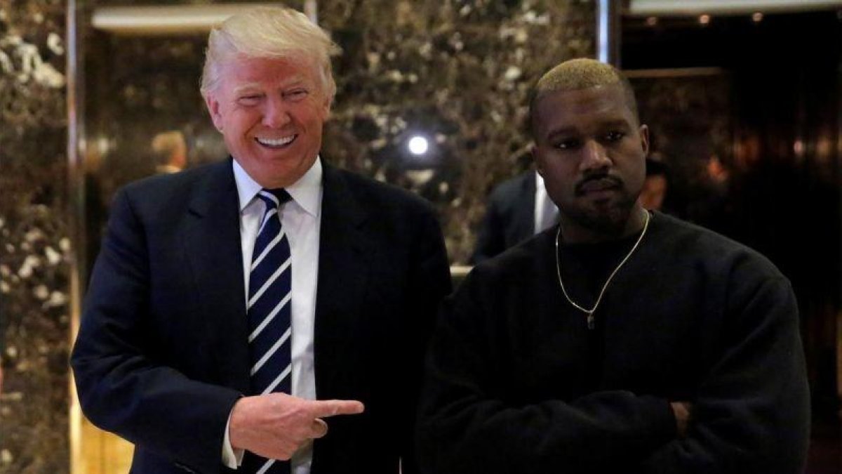 Donald Trump y Kanye West, en un encuentro en diciembre del 2016.-ANDREW KELLY