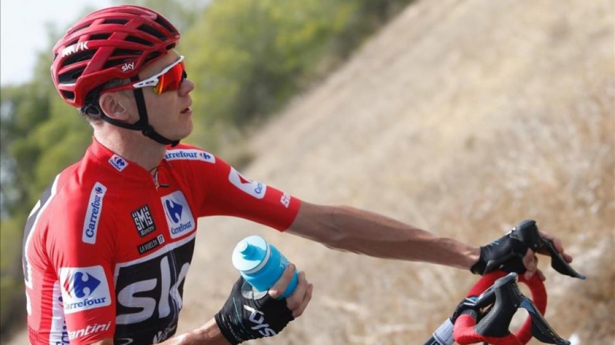 Chris Froome, durante la novena etapa de la Vuelta-EFE / JAVIER LIZÓN