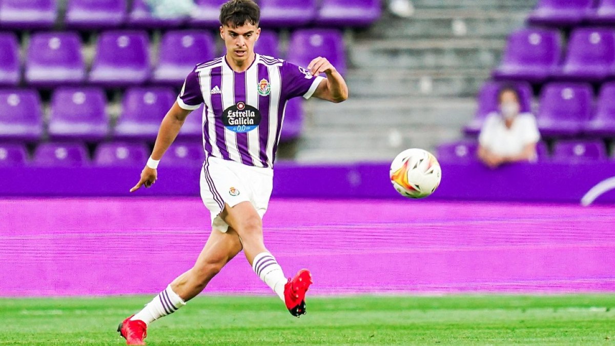 Aguado en un partido anterior con el Real Valladolid. / E.M.