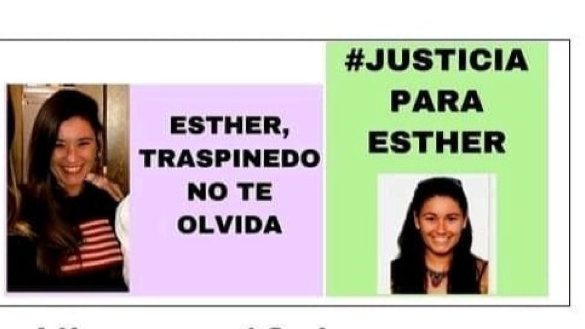 Carteles en recuerdo de Esther difundida por el Ayuntamiento de Traspinedo.- E. M.