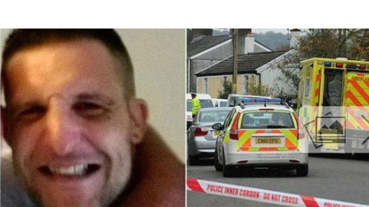 Matthew Williams y ambulancias en el hotel de Argoed.-Foto: GALES NEWS SERVICE