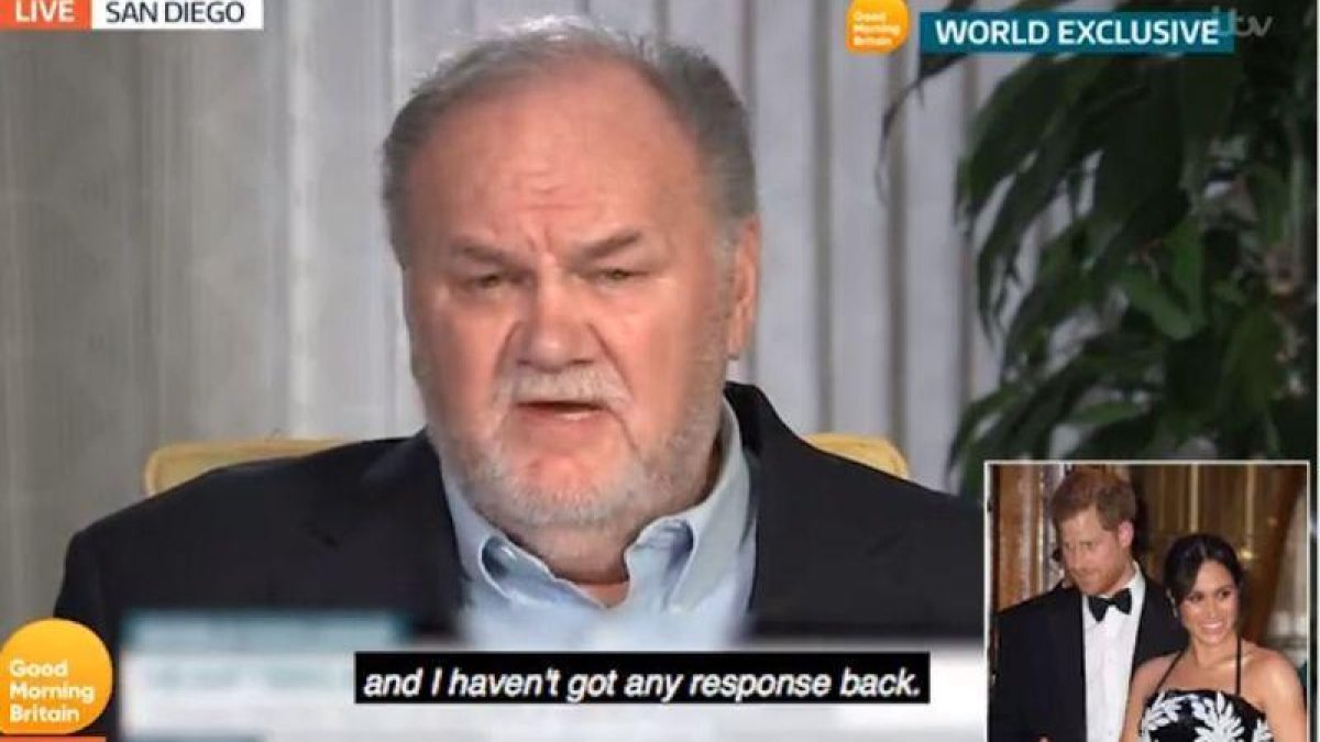 Thomas Markle, en la entrevista con ’Good Morning Britain’.-GMB