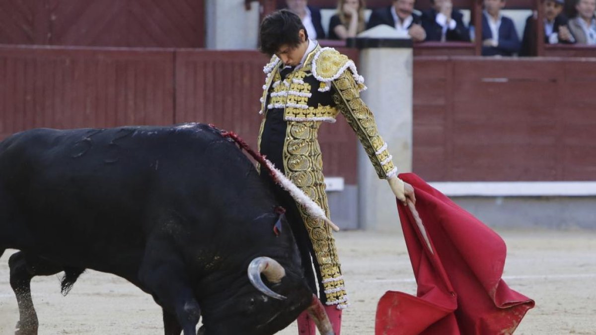 Roca Rey durante una corrida en Madrid.- ANTONIO HEREDIA