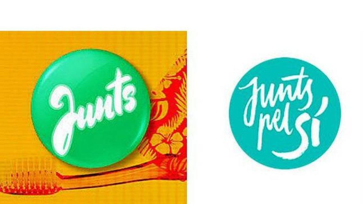 El logotipo de la campaña de verano de TV-3, junto al de la candidatura Junts pel Sí.-