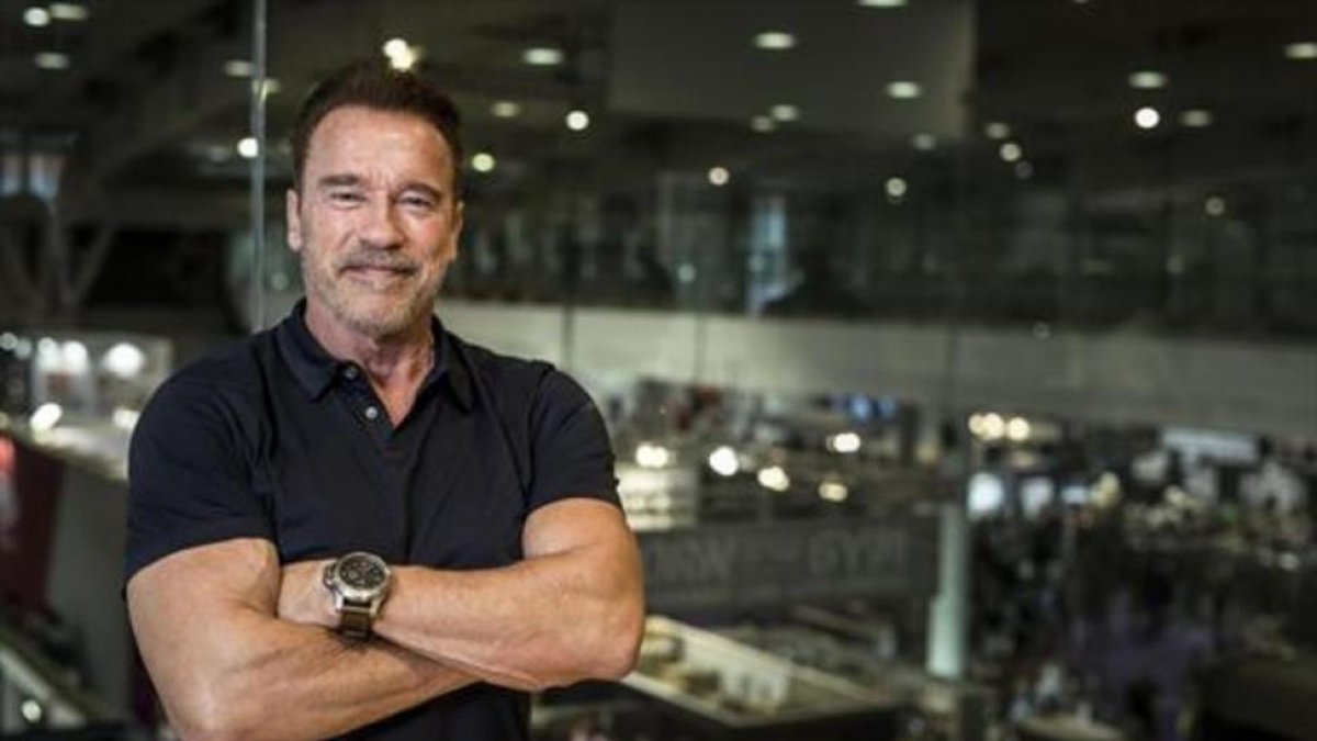 Arnold Schwarzenegger posa en el recinto de Fira de Barcelona, el pasado mes de noviembre.-FERRAN NADEU