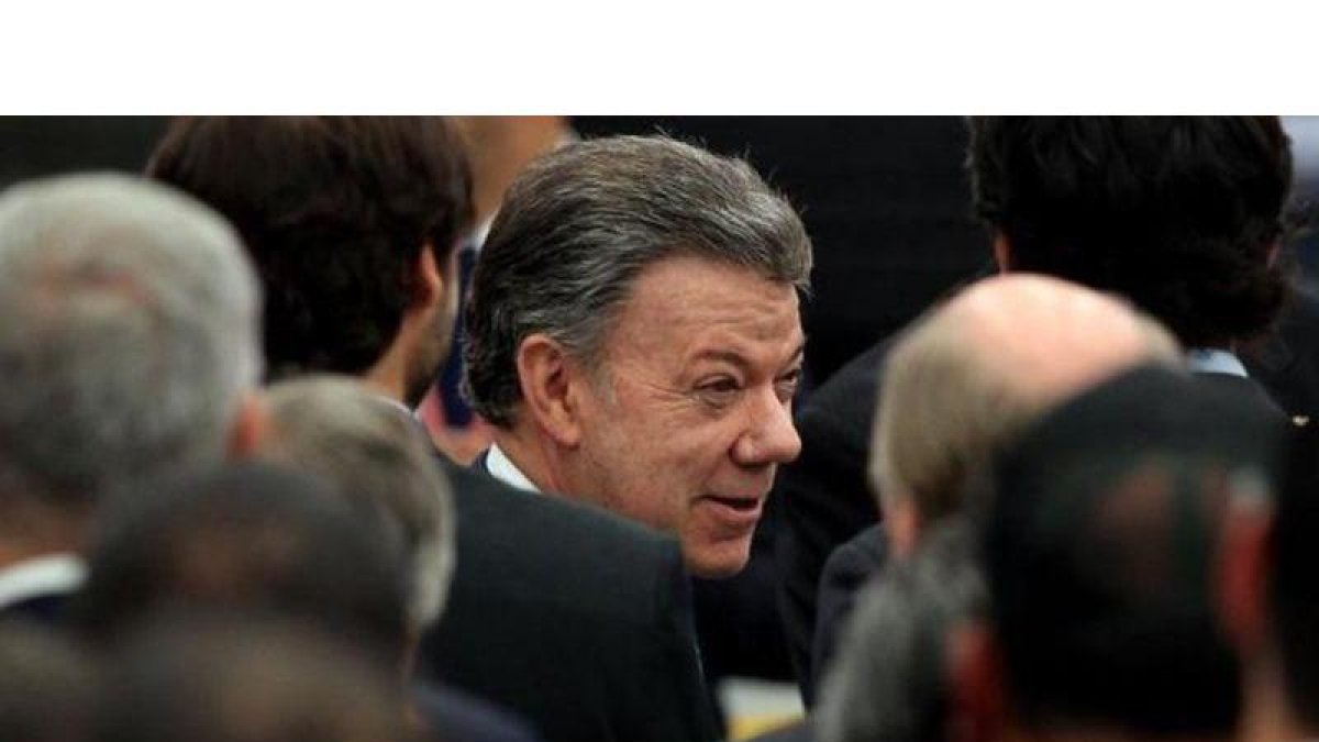El presidente de Colombia, Juan Manuel Santos, en Bogotá.-EFE / MAURICIO DUENAS CASTANEDA