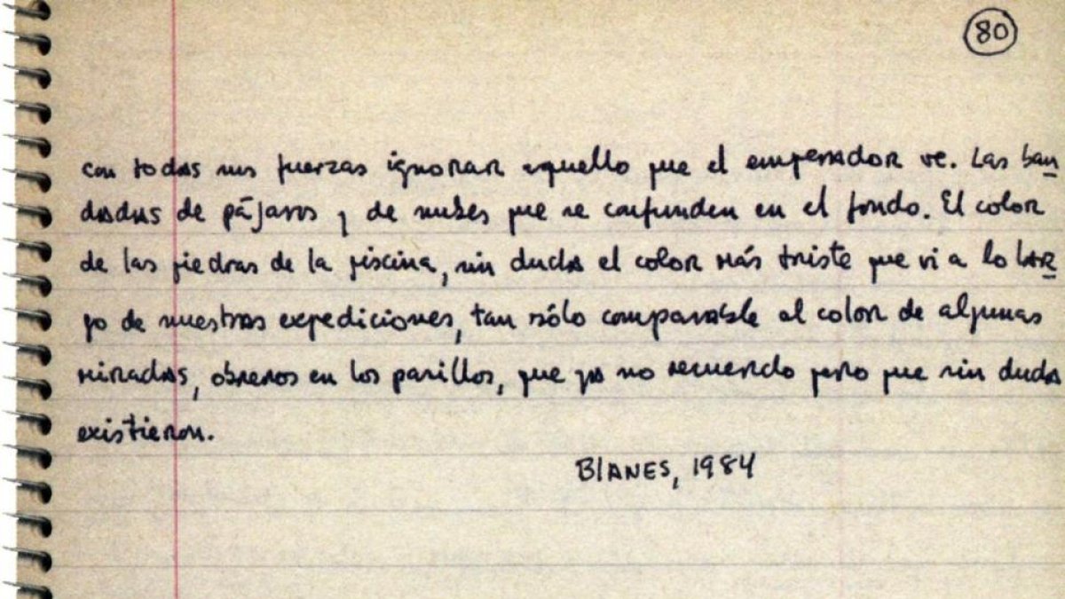 Detalle de la última página del manuscrito de 'El espíritu de la ciencia ficción' de Roberto Bolaño.-HEREDEROS DE ROBERTO BOLAÑO