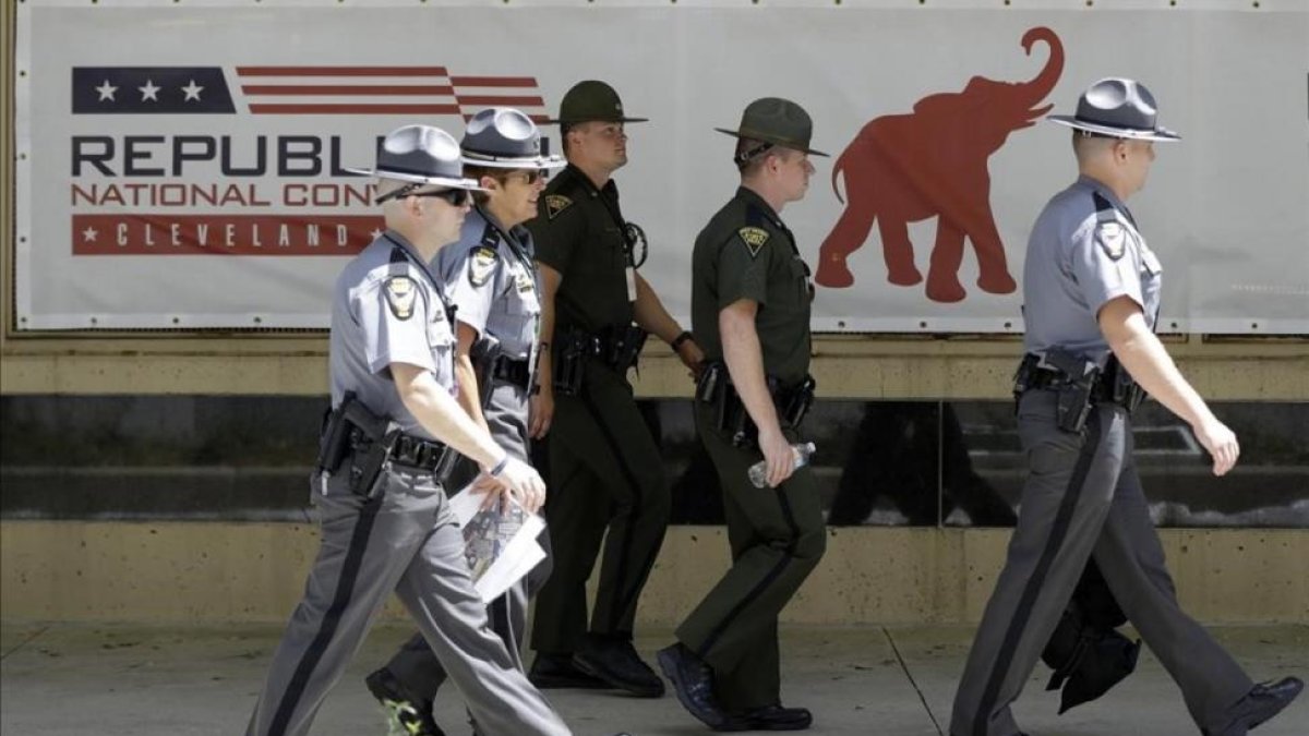 Fuertes medidas de seguridad para la convención republicana.-AP / Matt Rourke