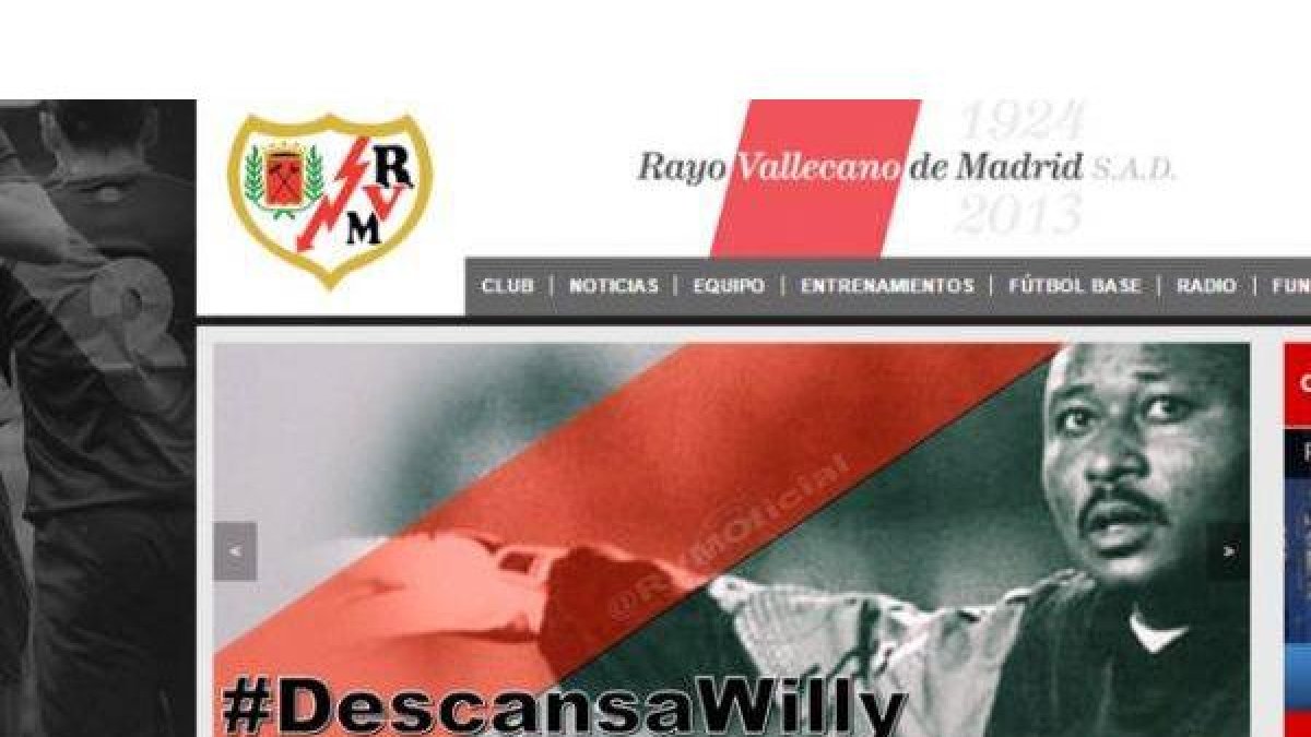 Wilfred Agbonavbare, en la web del Rayo Vallecano.-