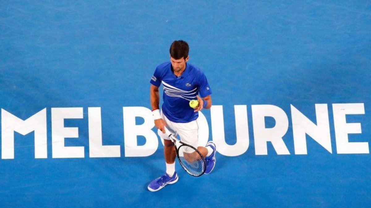 Djokovic durante su partido ante Tsonga.-AFP
