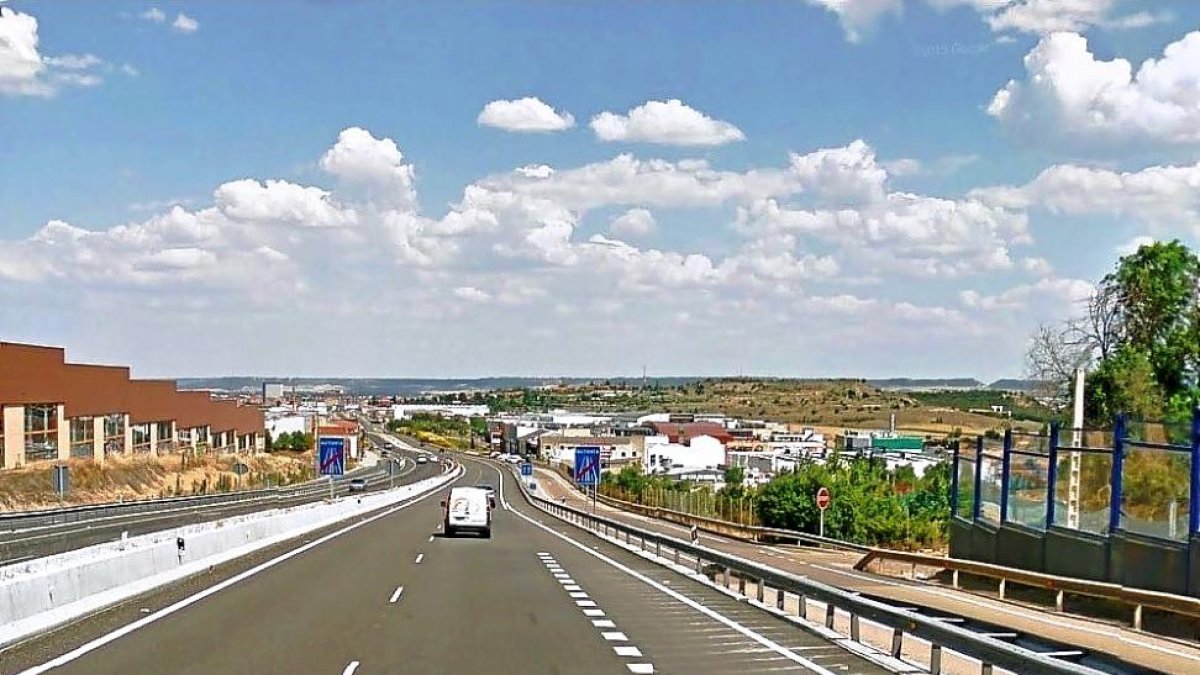 Zona de Zaratán donde se produjo el accidente.-EL MUNDO
