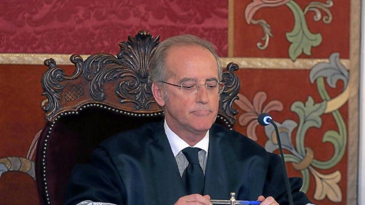 El magistrado Carlos Álvarez, en una imagen en el juzgado.-ICAL