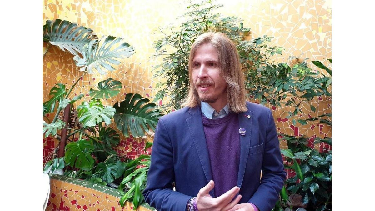 Pablo Fernández en su visita a Salamanca-EUROPA PRESS