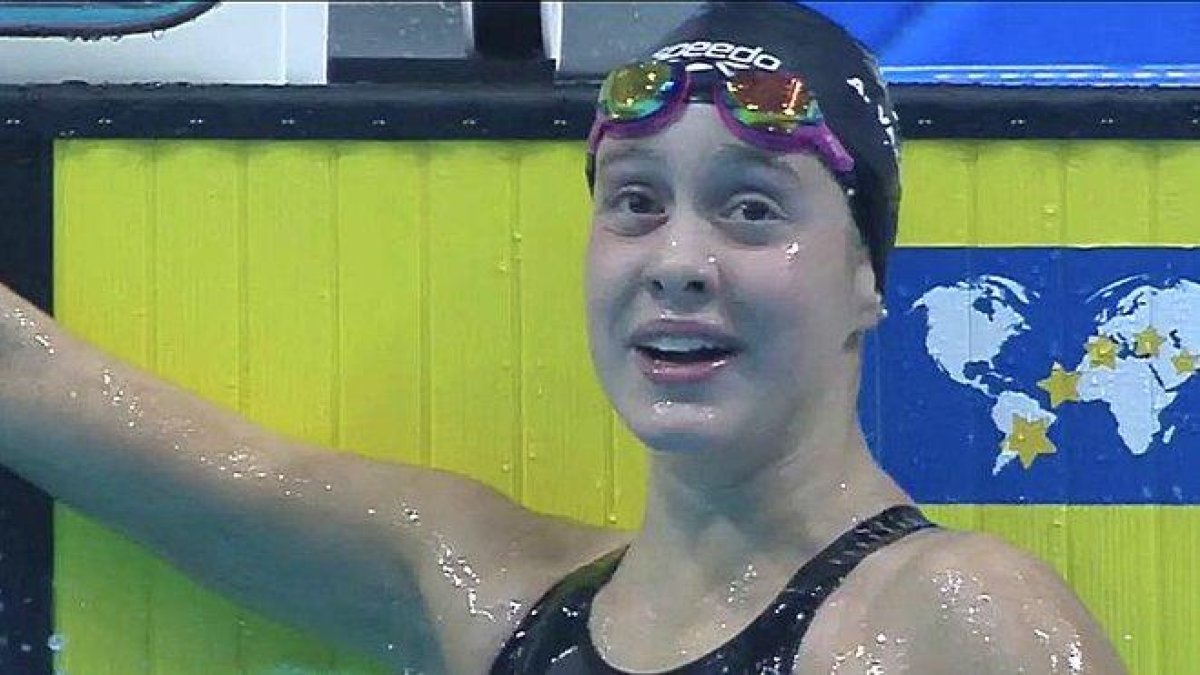 Alba Vázquez, sonriente tras ganar la final de Budapest-