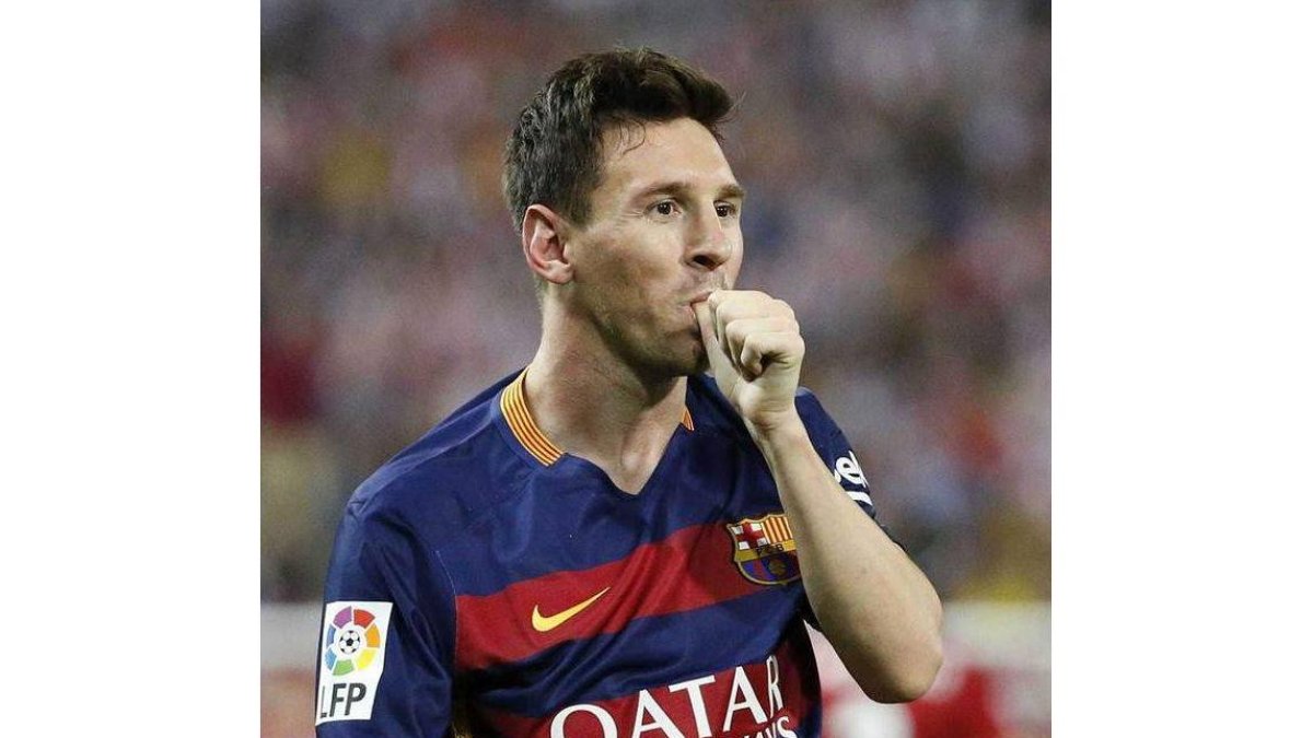 Messi celebra un gol.-EFE