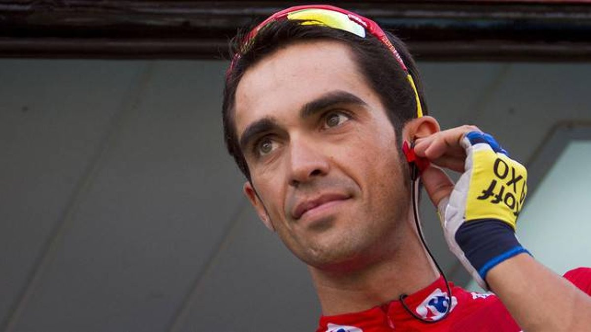 Alberto Contador, en un descanso de la Vuelta a España 2014.-Foto: AFP / JAIME REINA