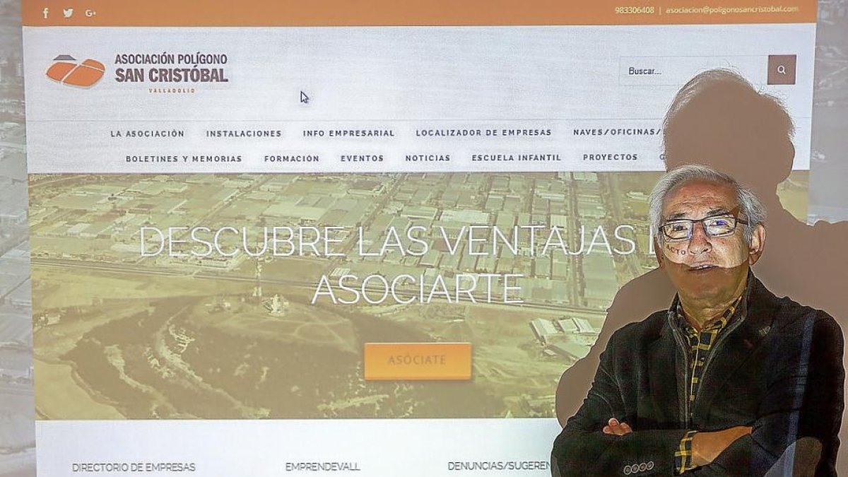 El presidente de la Asociación del Polígono de San Cristóbal, Antonio Rodríguez, ayer, en la presentación del nuevo directorio.-PABLO REQUEJO