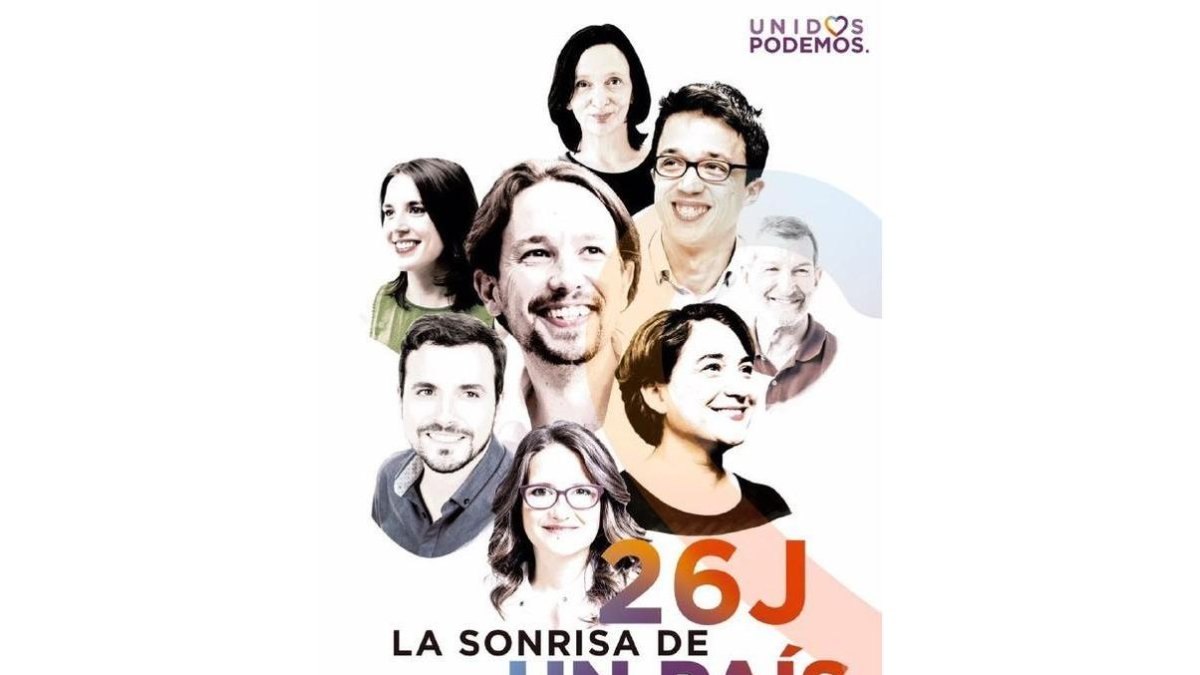 Cartel de Unidos Podemos.-UNIDOS PODEMOS