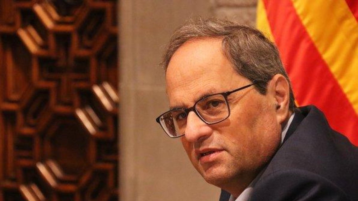 El ’president’, Quim Torra, en el Palau de la Generalitat.-ACN / NAZARET ROMERO