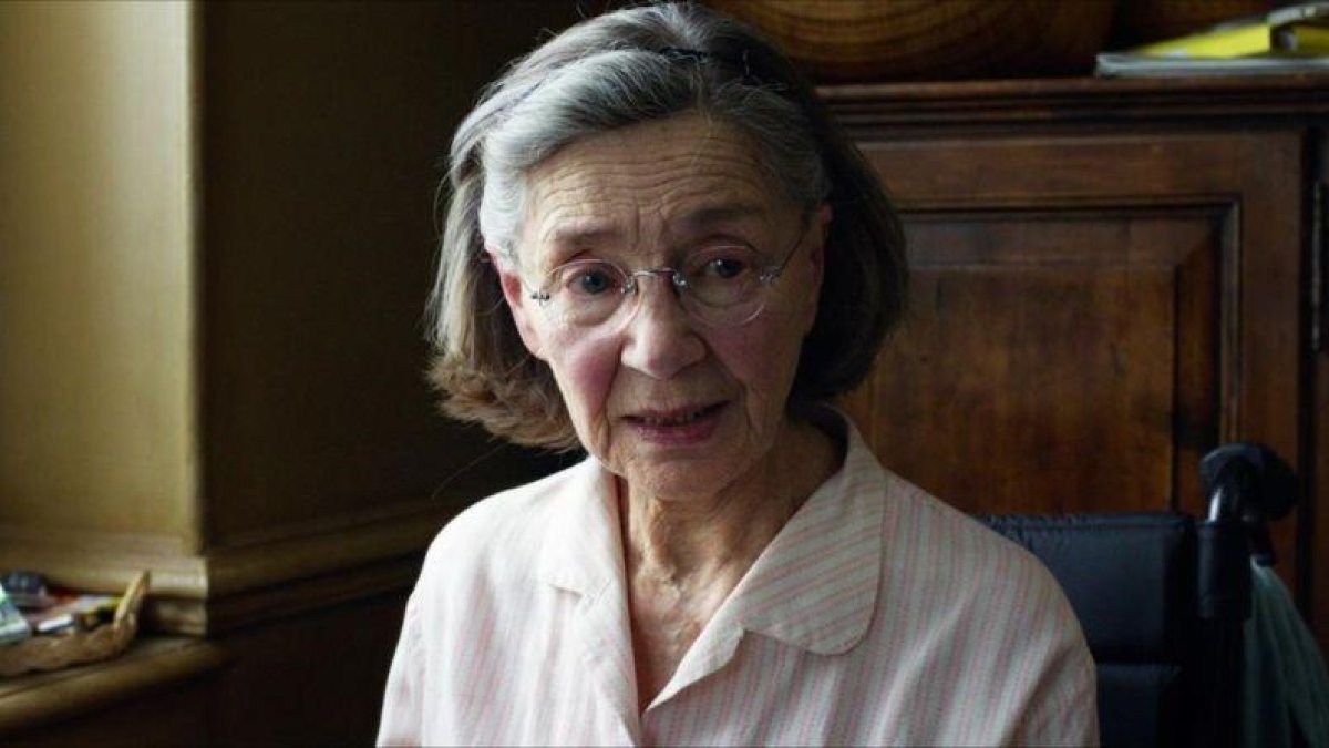 Emmanuelle Riva, en la película 'Amor'.-
