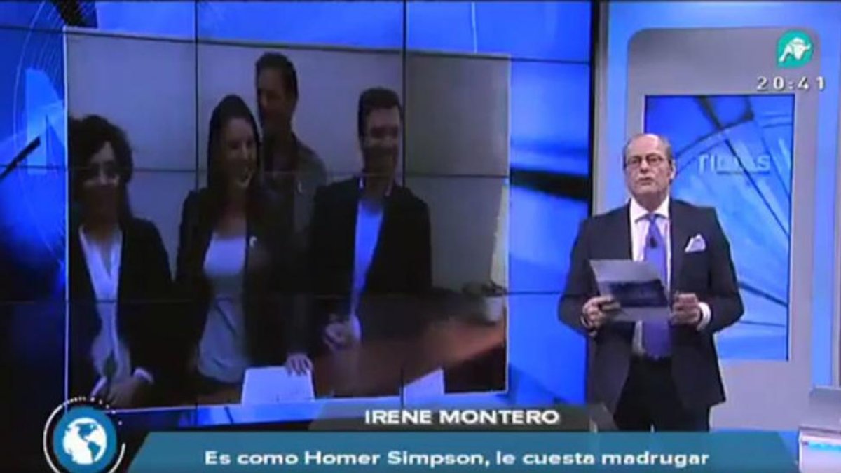 Eduardo García Serrano durante su diatriba contra Irene Montero.-INTERECONOMÍA