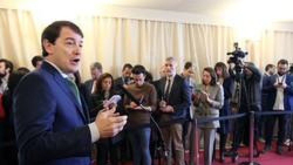 El presidente de la Junta, Alfonso Fernández Mañueco, en el acto que organiza el Congreso de los Diputados con motivo del Día de la Constitución Española.-ICAL