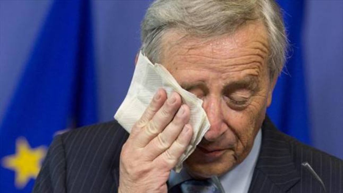 Jean-Claude Juncker, durante una conferencia de prensa en Bruselas.-AFP