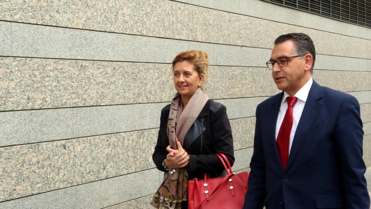 Begoña Hernández, tras declarar por el caso de La perla negra.-ICAL