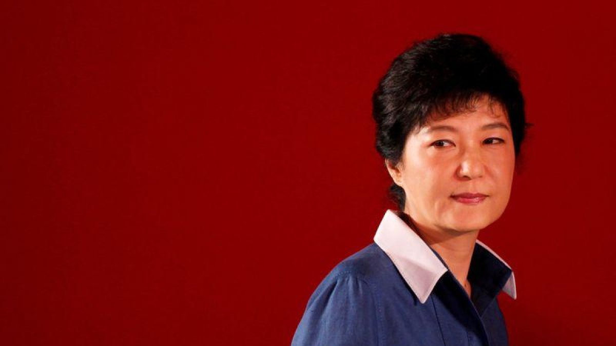Park Geun-hye, durante un acto de su partido, Saenuri, en Goyang.-REUTERS