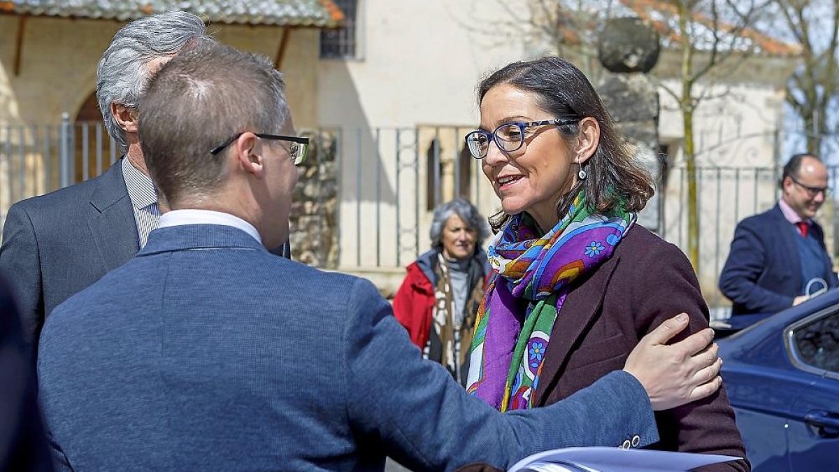 La ministra de Industria, la medinense Reyes Maroto, ayer enSegovia donde clausuró un Congreso de Agencias de Viajes.-ICAL