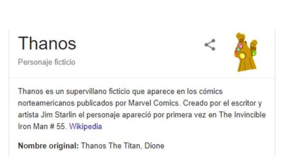 Huevo de pascua de Google para el estreno de Vengadores: endgame.-