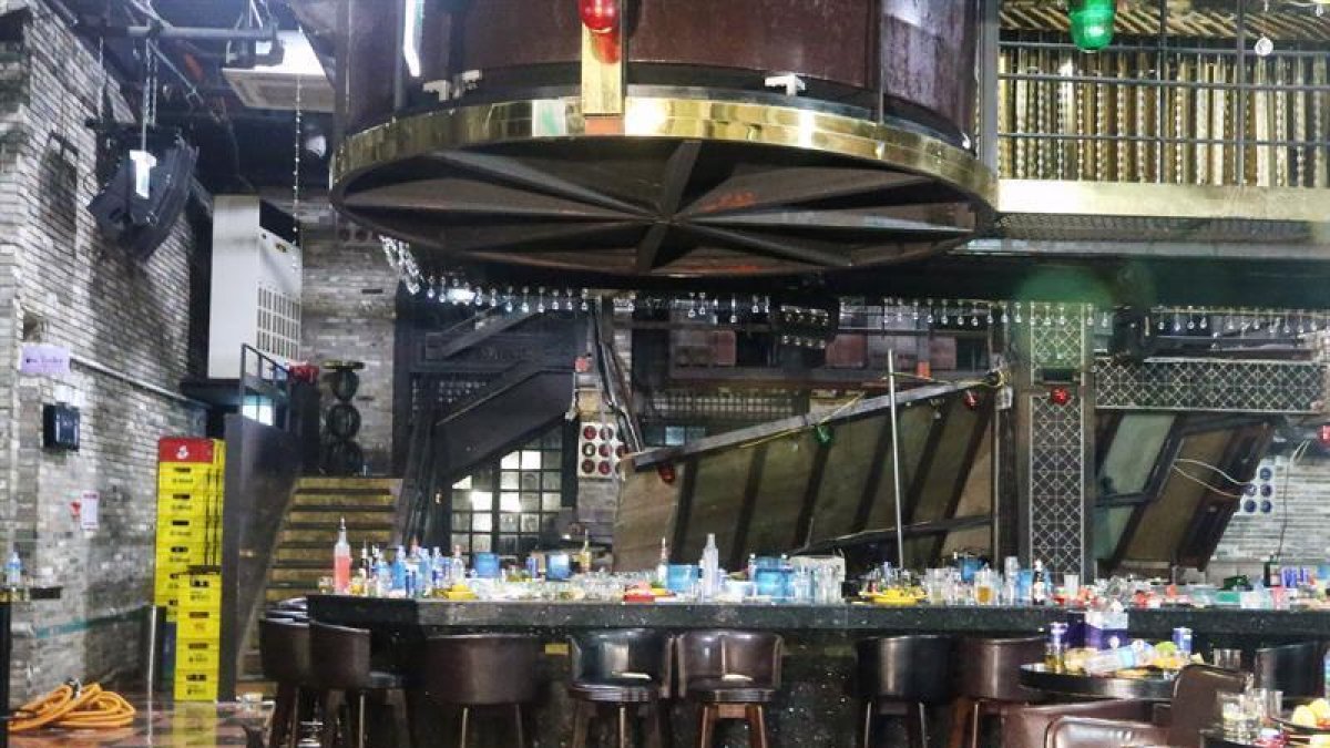 El club nocturno de Gwangju donde ocurrió el accidente.-EFE