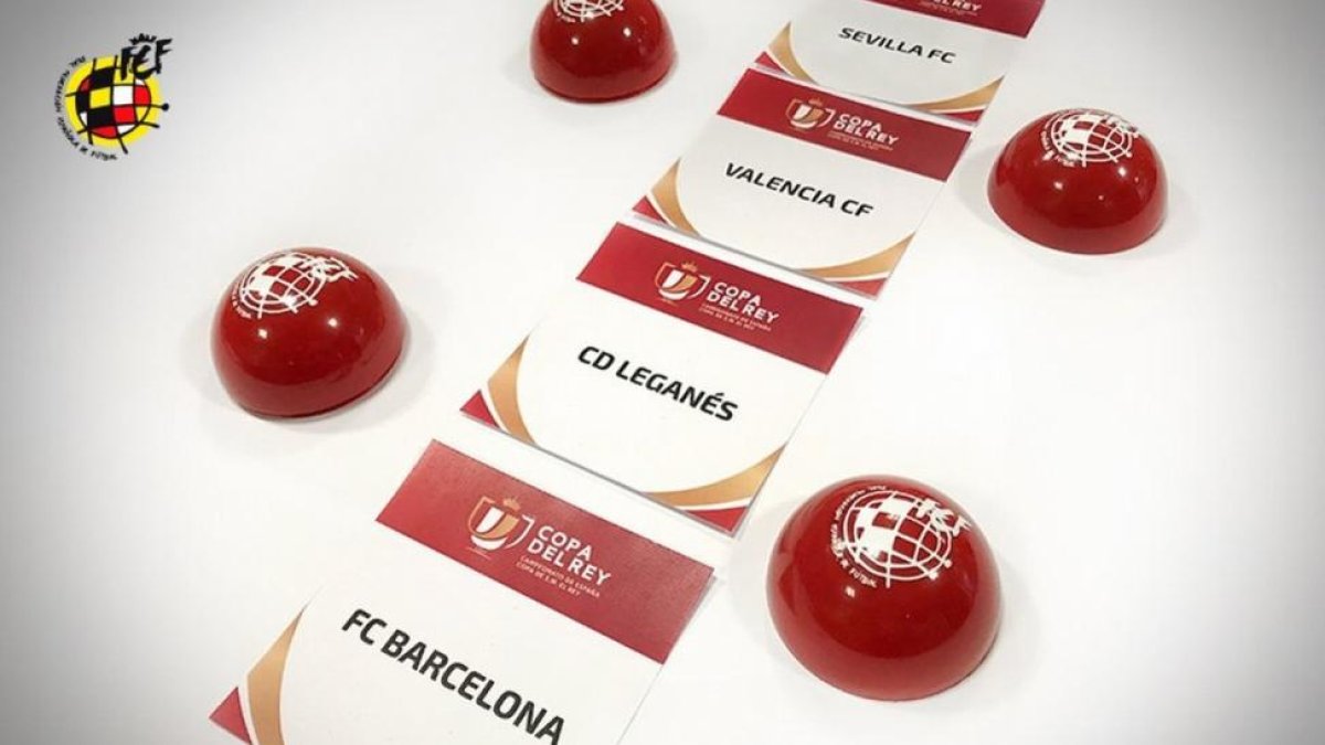 Los cuatro equipos que participan en el sorteo de semifinales de la Copa del Rey.-RFEF