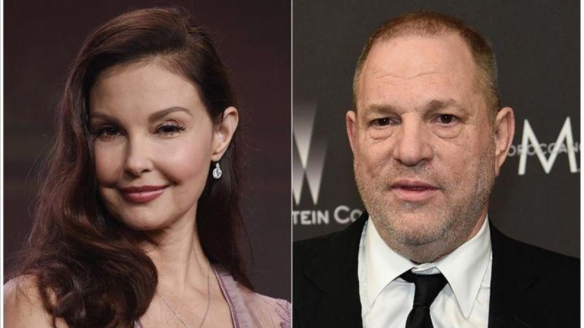 Ashley Judd y Harvey Weinstein.-AP