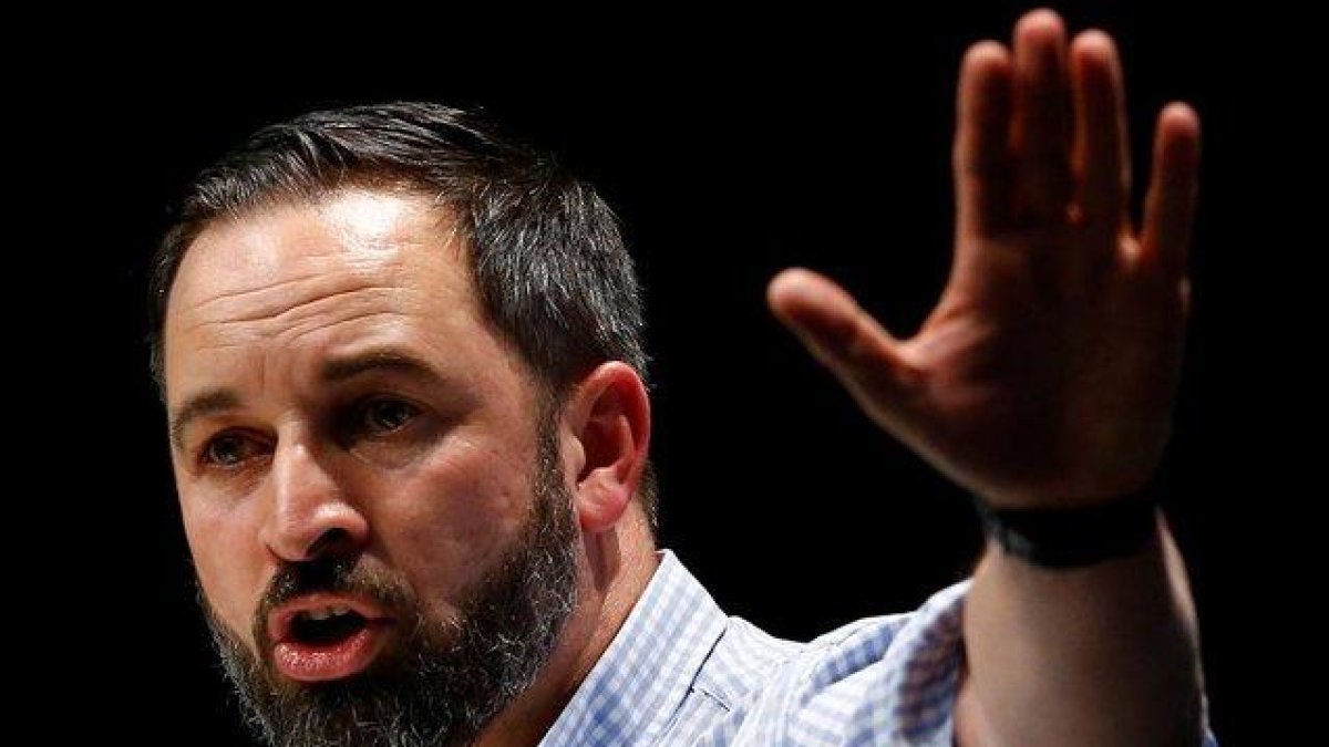 Santiago Abascal, en un acto de Vox en Sevilla.-REUTERS / MARCELO DEL POZO