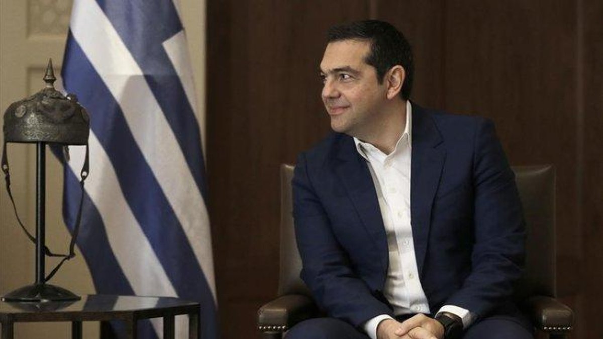 El primer ministro griego, Alexis Tsipras, durante una visita oficial a Jordania en abril.-EFE / ANDRE PAIN