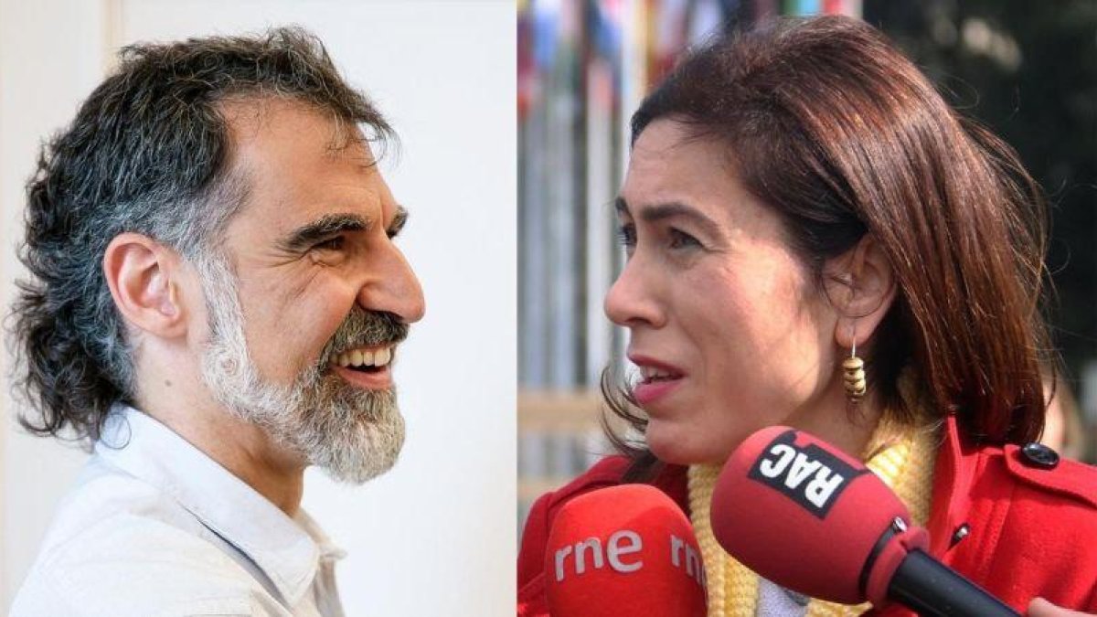 Jordi Cuixart y Txell Bonet.-EL PERIÓDICO