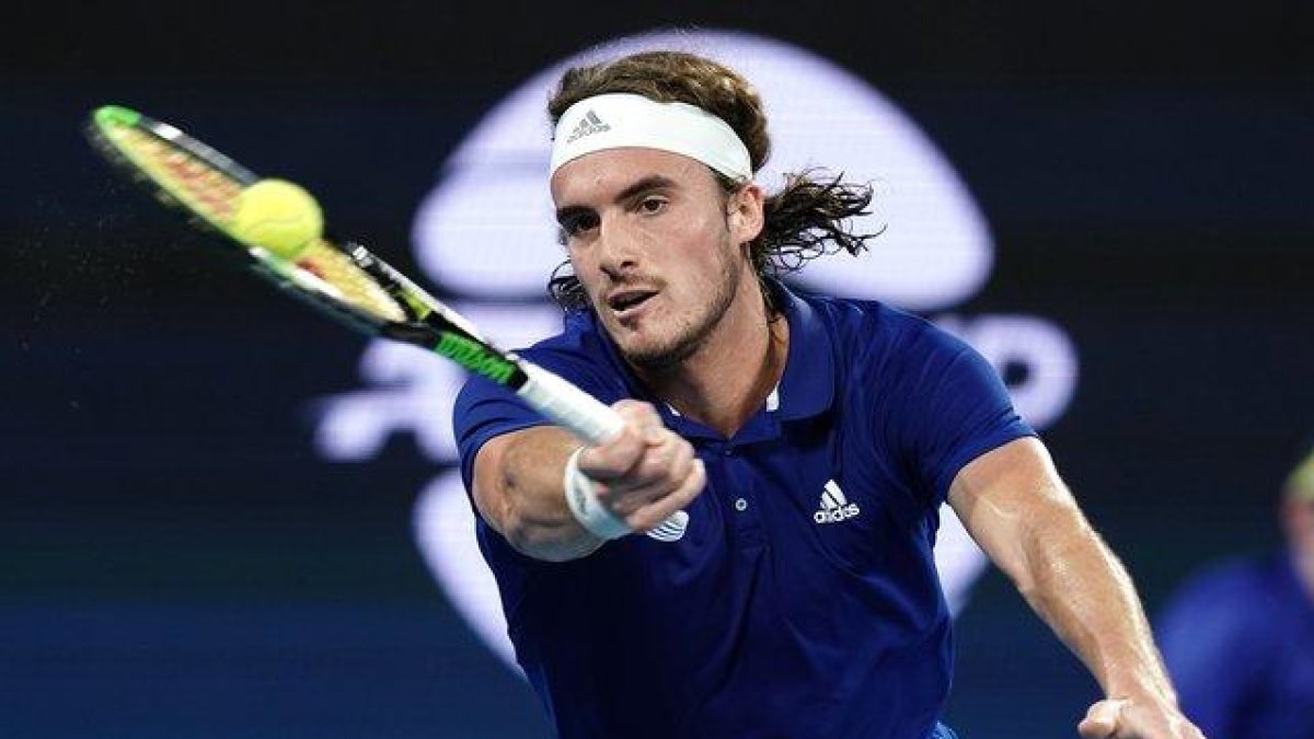 Tsitsipas, durante su partido ante Kyrgios.-EUROPA PRESS