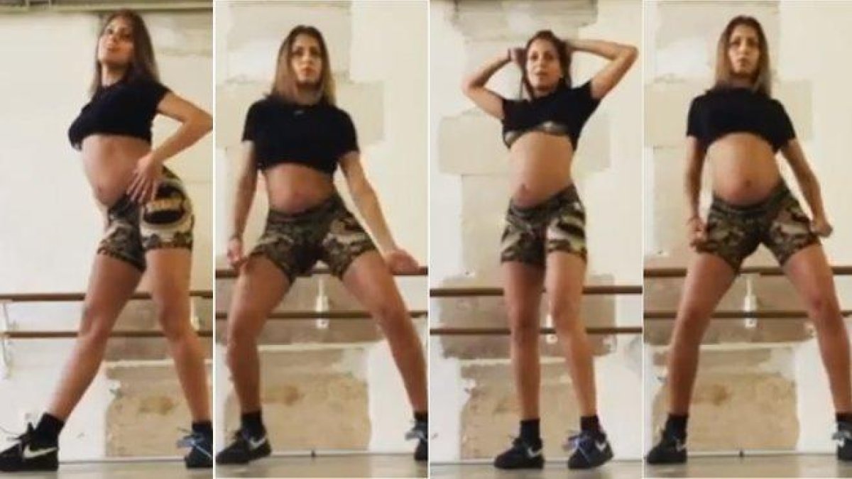 Varios momentos del baile que se ha marcado la actriz Hiba Abouk en Instagram.-