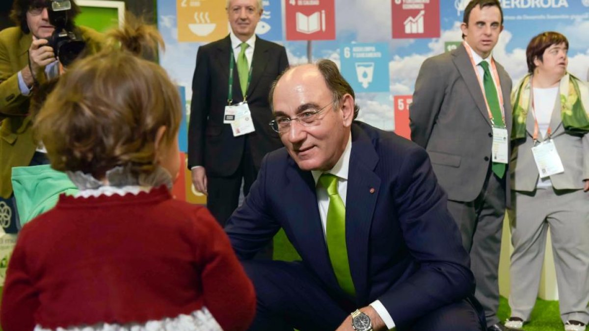 El presidente de Iberdrola, Ignacio Galán, durante la Junta General de Accionistas de Iberdrola.-ICAL