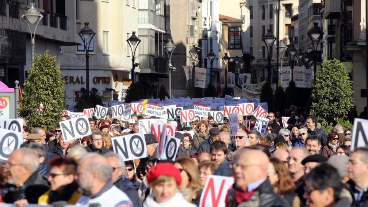 Un momento de la manifestación.-ICAL