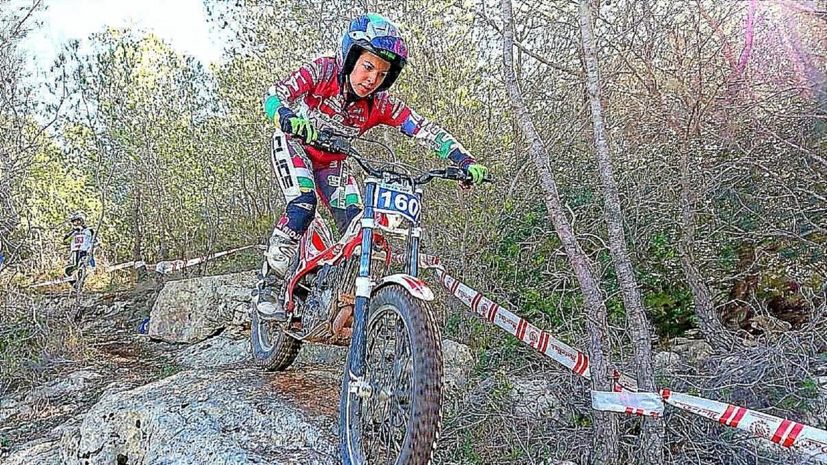 Idoia Pey, campeona de España en Féminas B, durante una competición.-E.M.