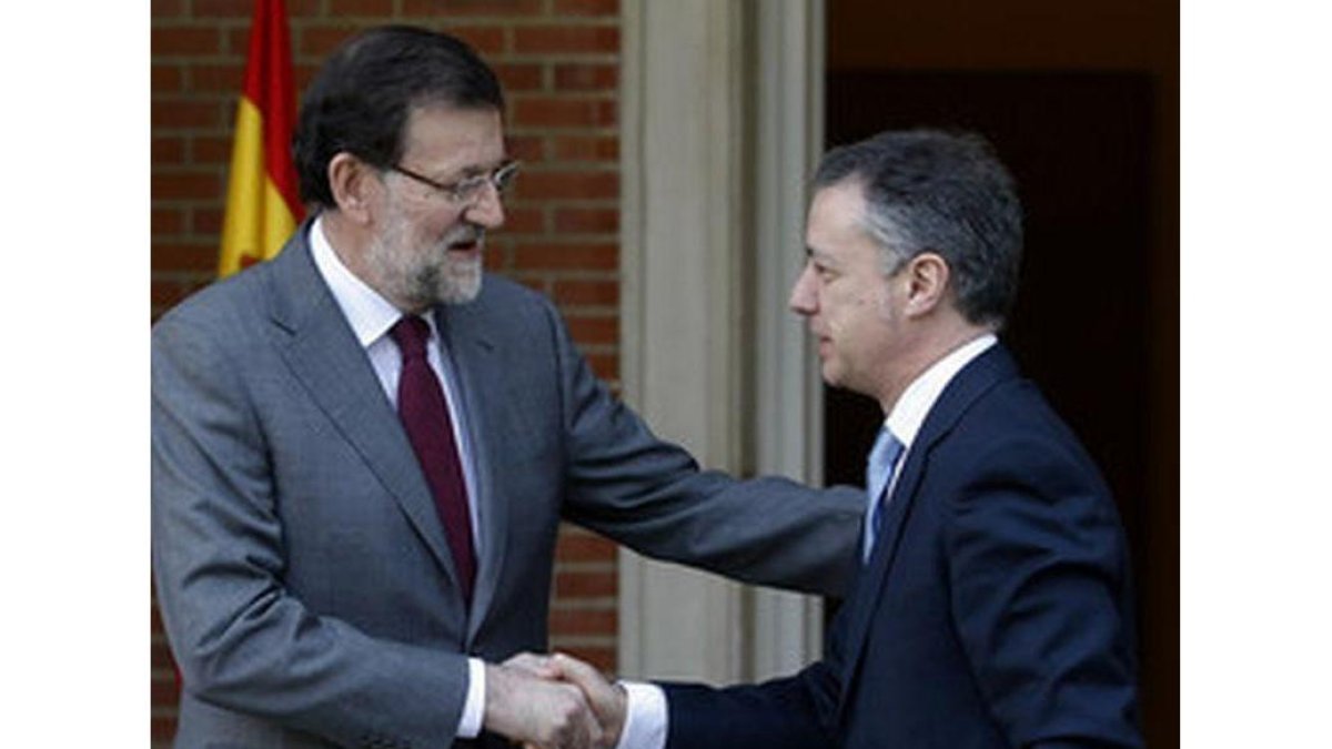 Rajoy y Urkullu en el encuentro del pasado 30-1-2013.-JUAN MANUEL PRATS