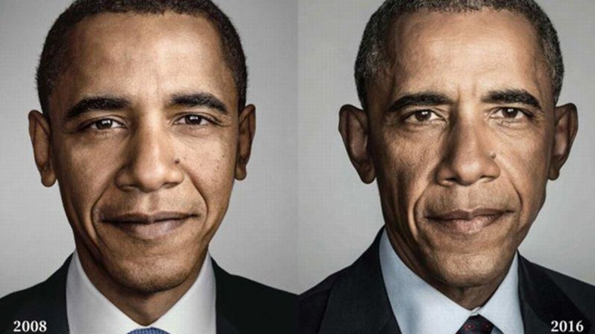 El fotógrafo free-lance Dan Winters retrata a Obama ocho años después.-EL PERIÓDICO